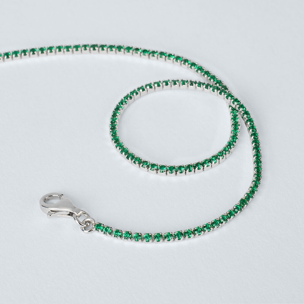 Cavigliera Silver Rainbow Argento Rodiato Cubic Zirconia