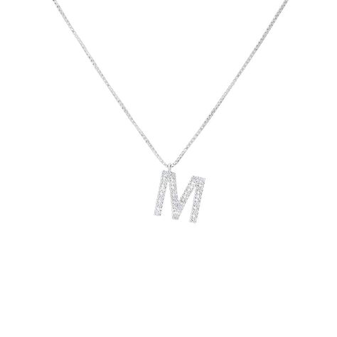 Collana Diamond Letters Oro Bianco Diamante - Collane Donna | Stroili