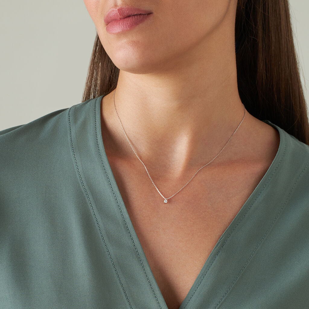 Collana Punto Luce Grace Oro Bianco Diamante - Collane Punto Luce Donna | Stroili