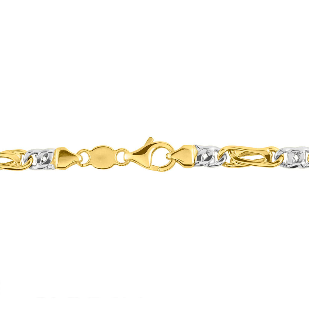 Bracciale Catena L'homme Or Oro Bicolore - Bracciali Uomo | Stroili