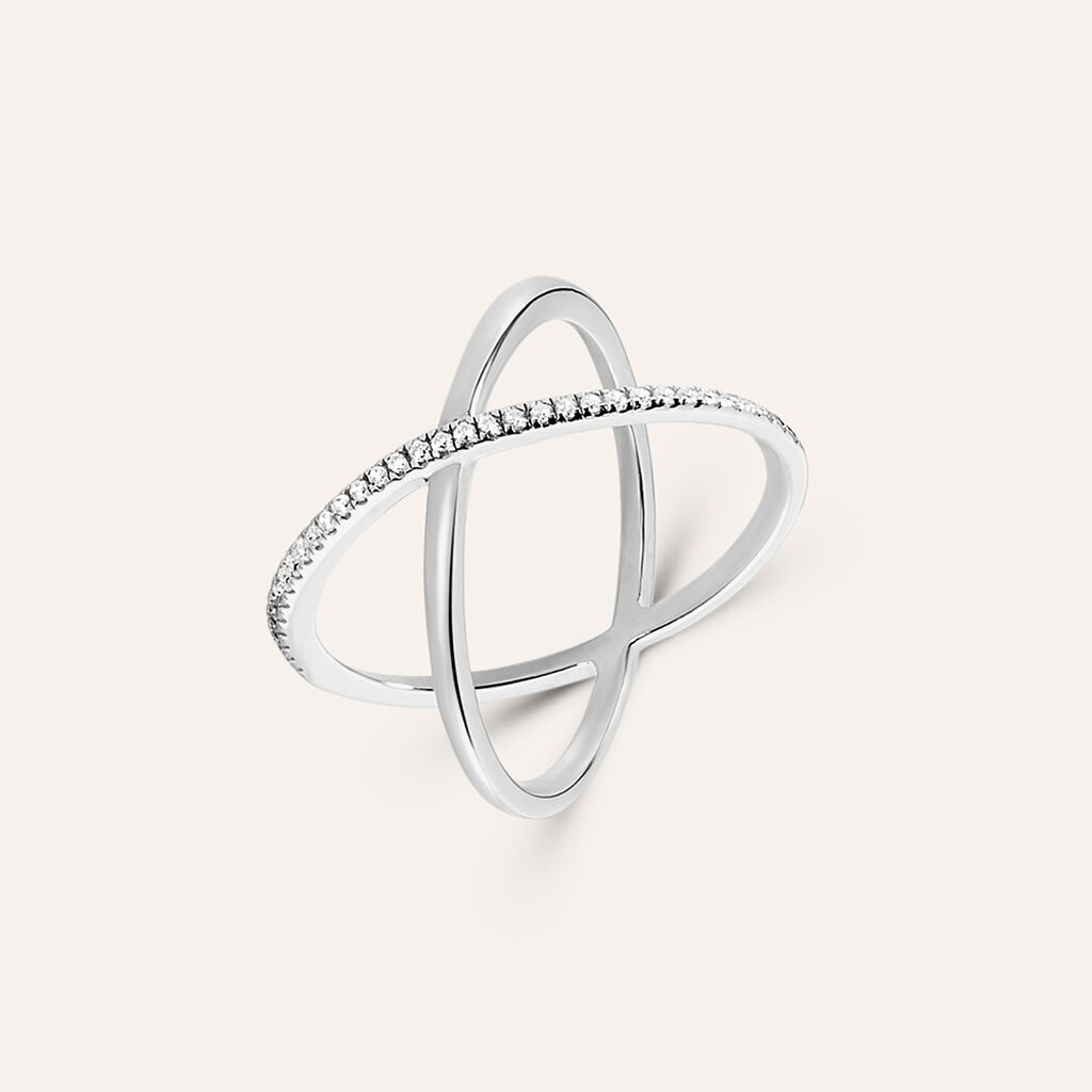 Anello Fantasia Silver Shine Argento Rodiato Cubic Zirconia