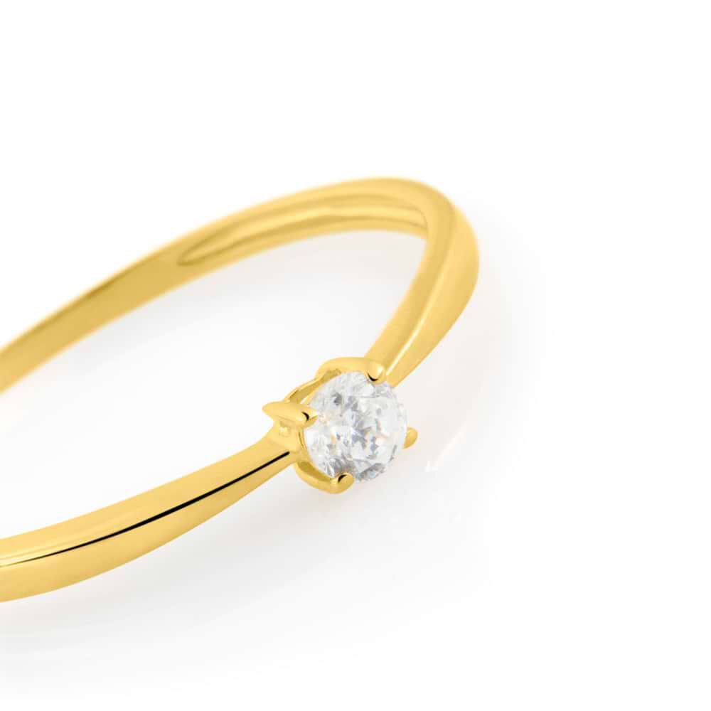 Anello Solitario Claire Oro Giallo Cubic Zirconia 1418001 Stroili