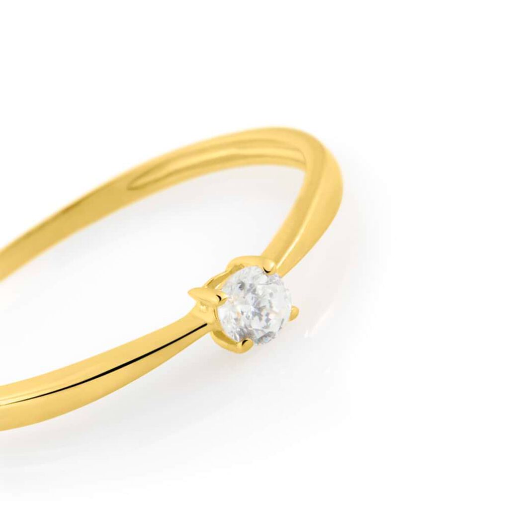 Anello Solitario Claire Oro Giallo Cubic Zirconia - Anelli con Pietre Donna | Stroili