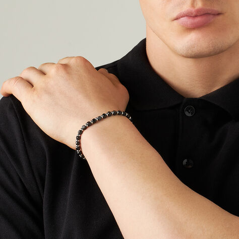 Bracciale Man Code Acciaio Bicolore Bianco / Nero - Bracciali Uomo | Stroili