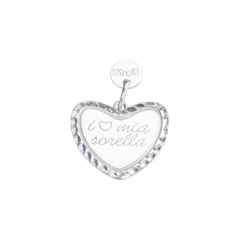 Charm in argento rodiato diamantato - Charms Donna | Stroili