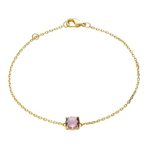 Bracciale placcato oro con pietra rosa - Bracciali Amicizia Donna | Stroili