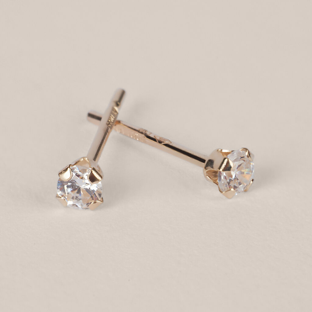 Orecchini Lobo Punto Luce Bon Ton Oro Giallo Cubic Zirconia - Orecchini a Lobo Donna | Stroili