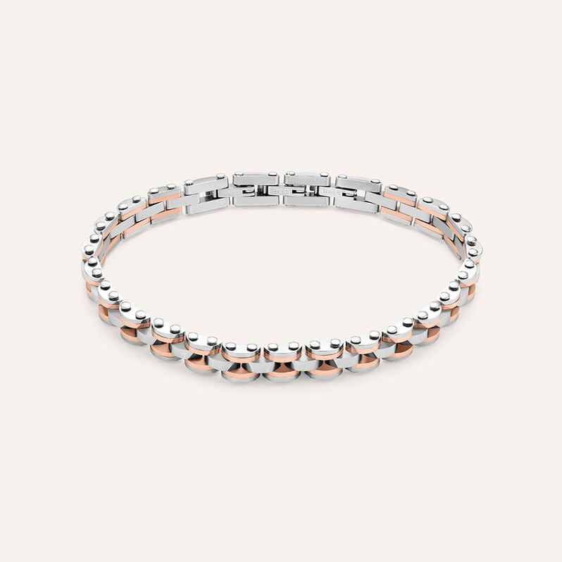 Bracciale Catena Man Code Acciaio Bicolore - Bracciali Uomo | Stroili
