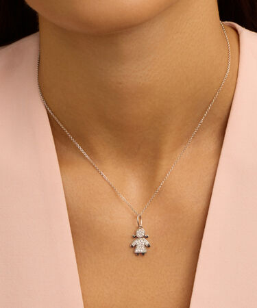 Pendente Love Beats Argento Rodiato Cubic Zirconia