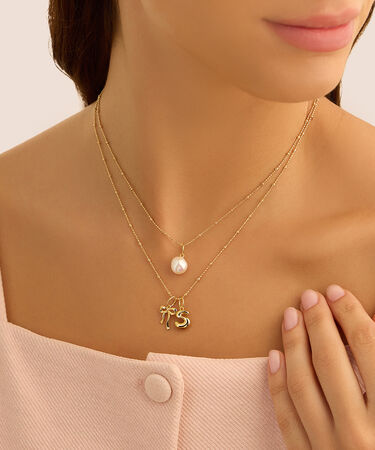 Pendente Love Beats Argento Dorato