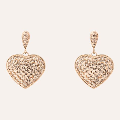 Orecchini Pendenti Aura Acciaio Rosa Cristallo - Orecchini Pendenti Donna | Stroili