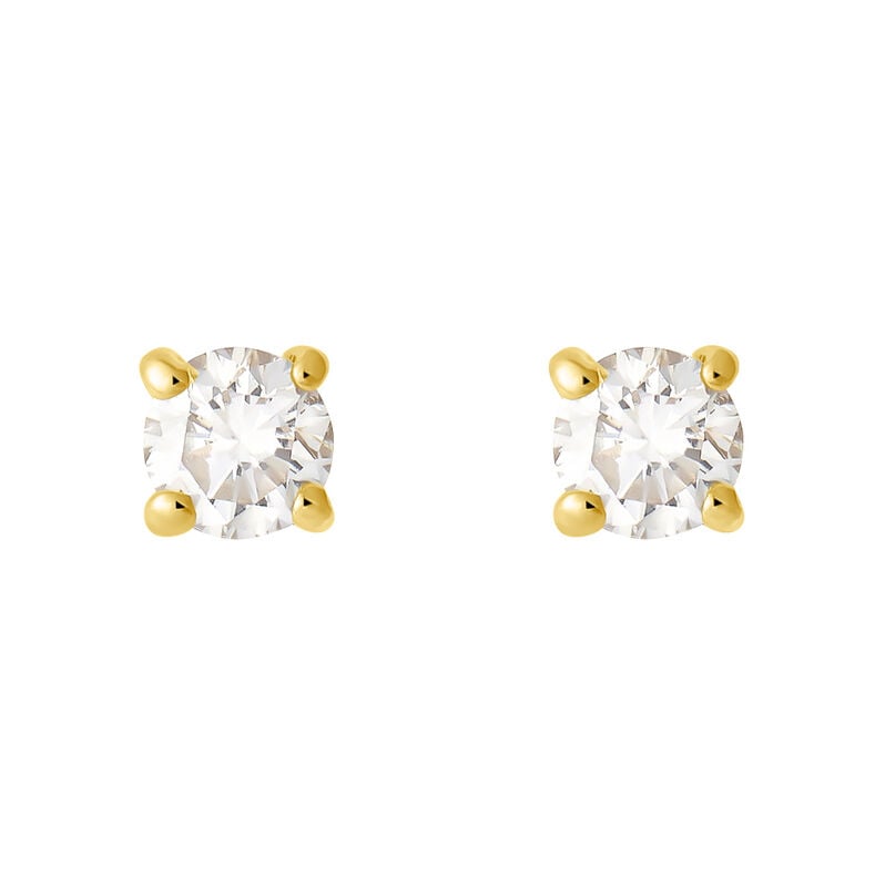 Orecchini Lobo Punto Luce Grace Oro Giallo Diamante - Orecchini a Lobo Donna | Stroili
