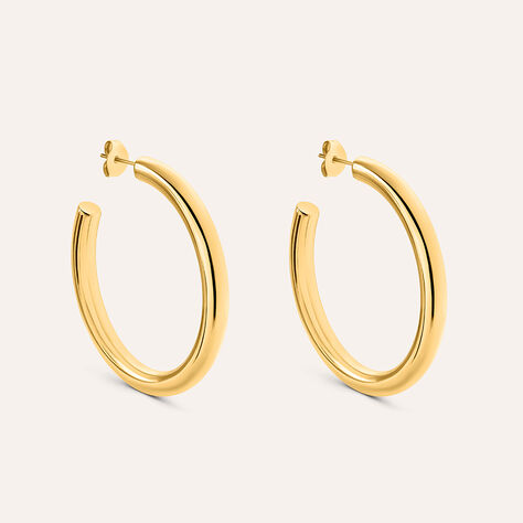 Orecchini A Cerchio Radiance Acciaio Dorato - Orecchini a Cerchio Donna | Stroili