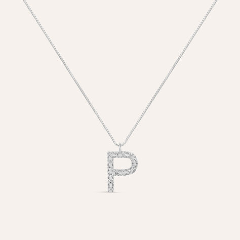 Collana Diamond Letters Oro Bianco Diamante - Collane Donna | Stroili