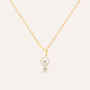 Collana Gabrielle Oro Giallo Perla D'Acqua Dolce Cubic Zirconia