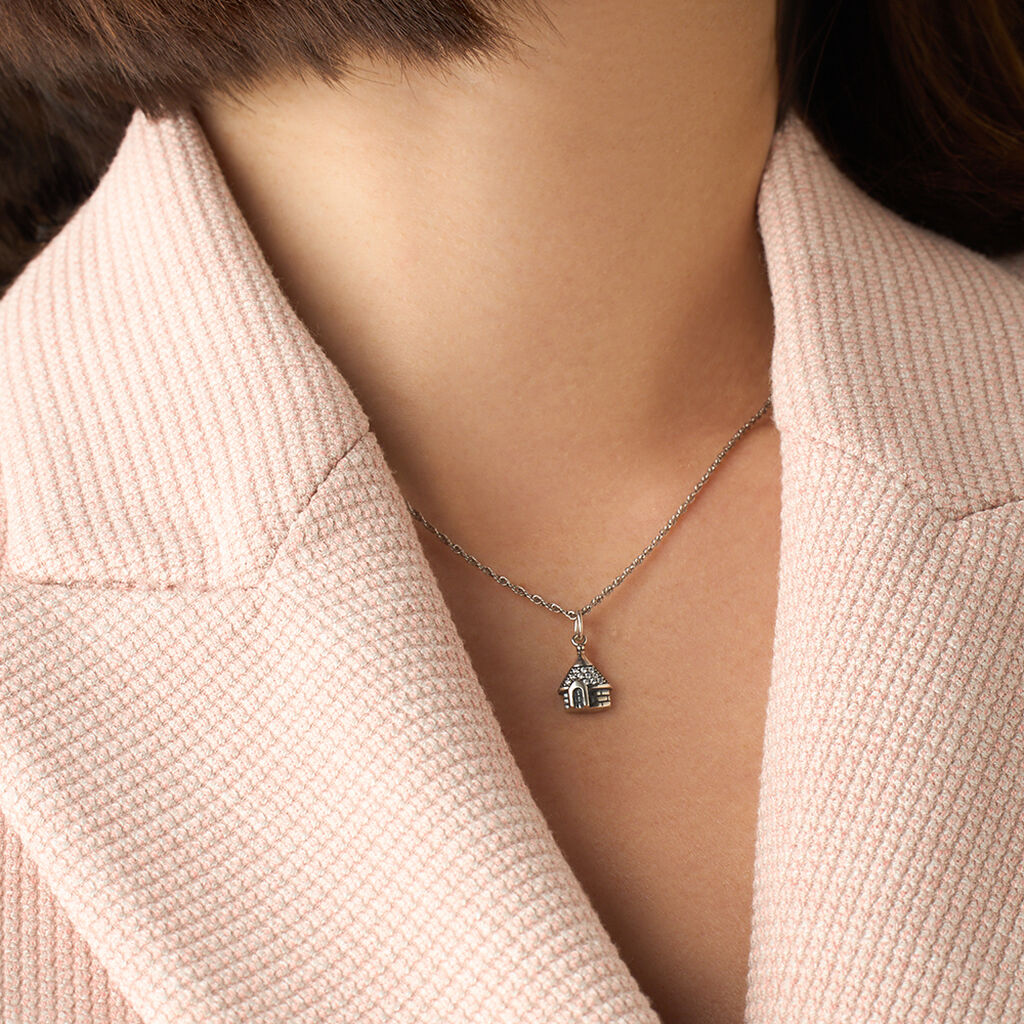 Pendente Saluti&Baci Trullo Love Beats Argento Rodiato Cubic Zirconia - Ciondoli Donna | Stroili