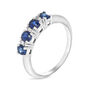 Anello Riviere Elizabeth Crown Oro Bianco Zaffiro Diamante