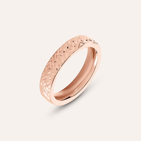 Fede Comoda Leggera Squadrata 4 mm Oro Rosa - Anelli con Incisione Donna | Stroili
