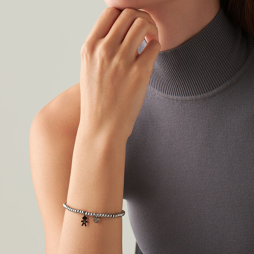 Bracciale Lady Chic Acciaio Bicolore Bianco / Rosa Cubic Zirconia - Bracciali Donna | Stroili