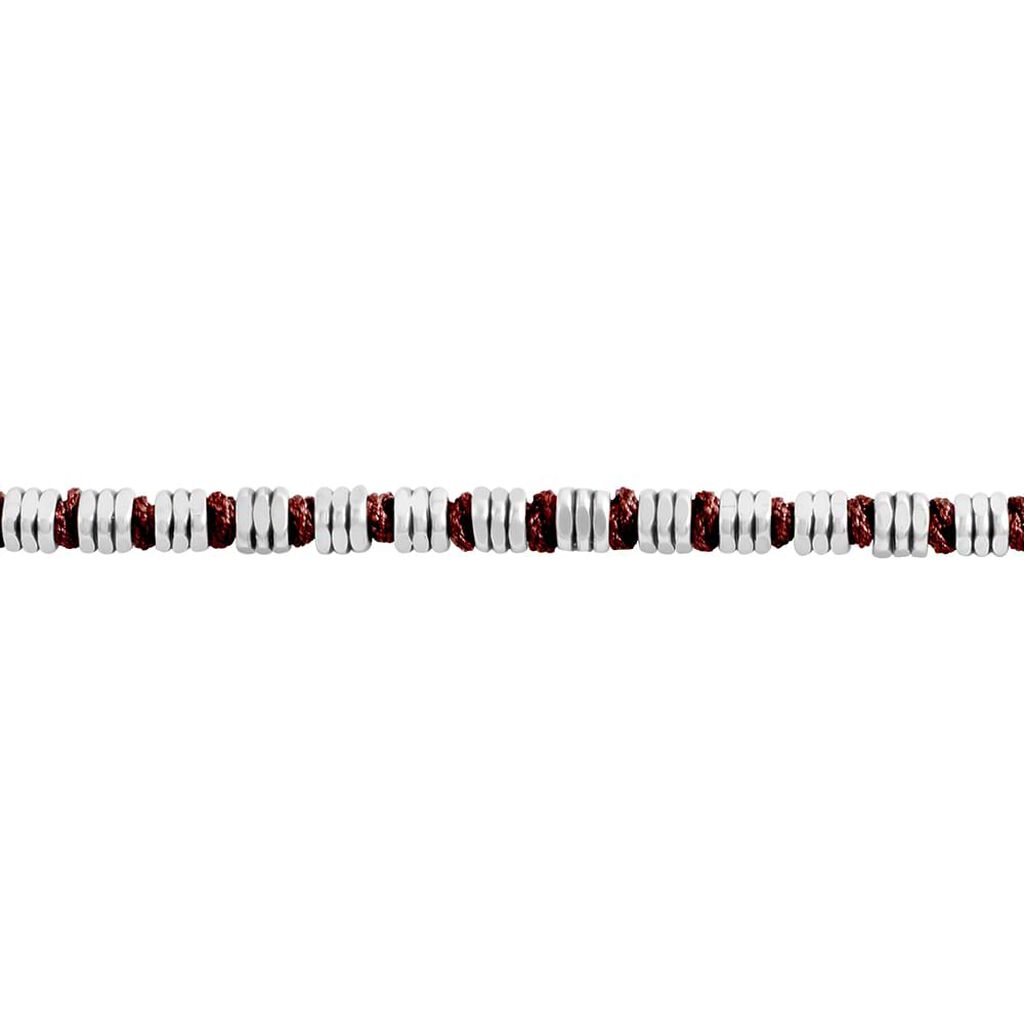Bracciale cordino con inserti acciaio - Bracciali Uomo | Stroili