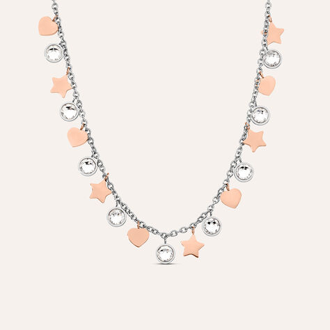 Collana Lady Chic Acciaio Bicolore Bianco / Rosa Cristallo - Collane Donna | Stroili