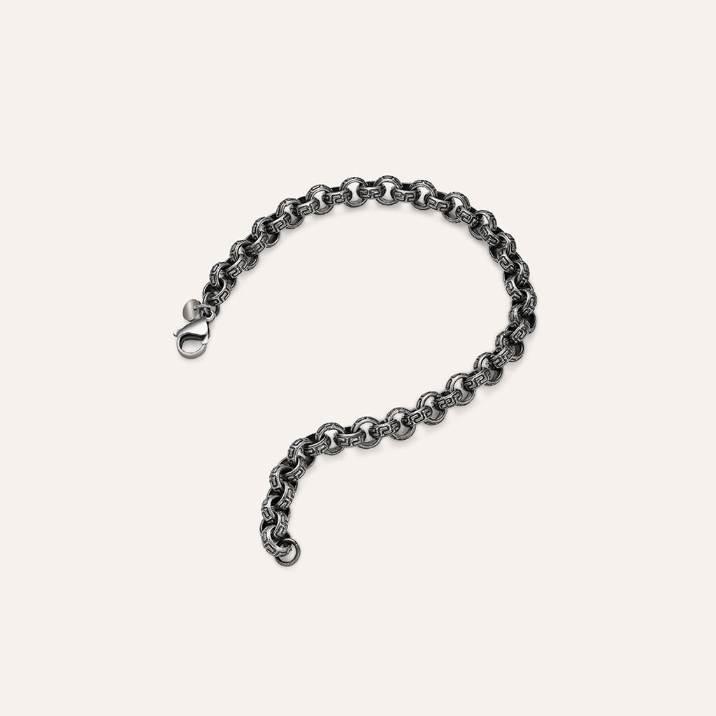 Bracciale Catena Man Code Acciaio Nero - Bracciali Uomo | Stroili