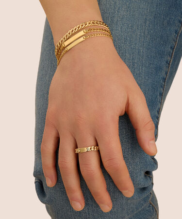 Bracciale Con Targhetta L'homme Or Oro Giallo
