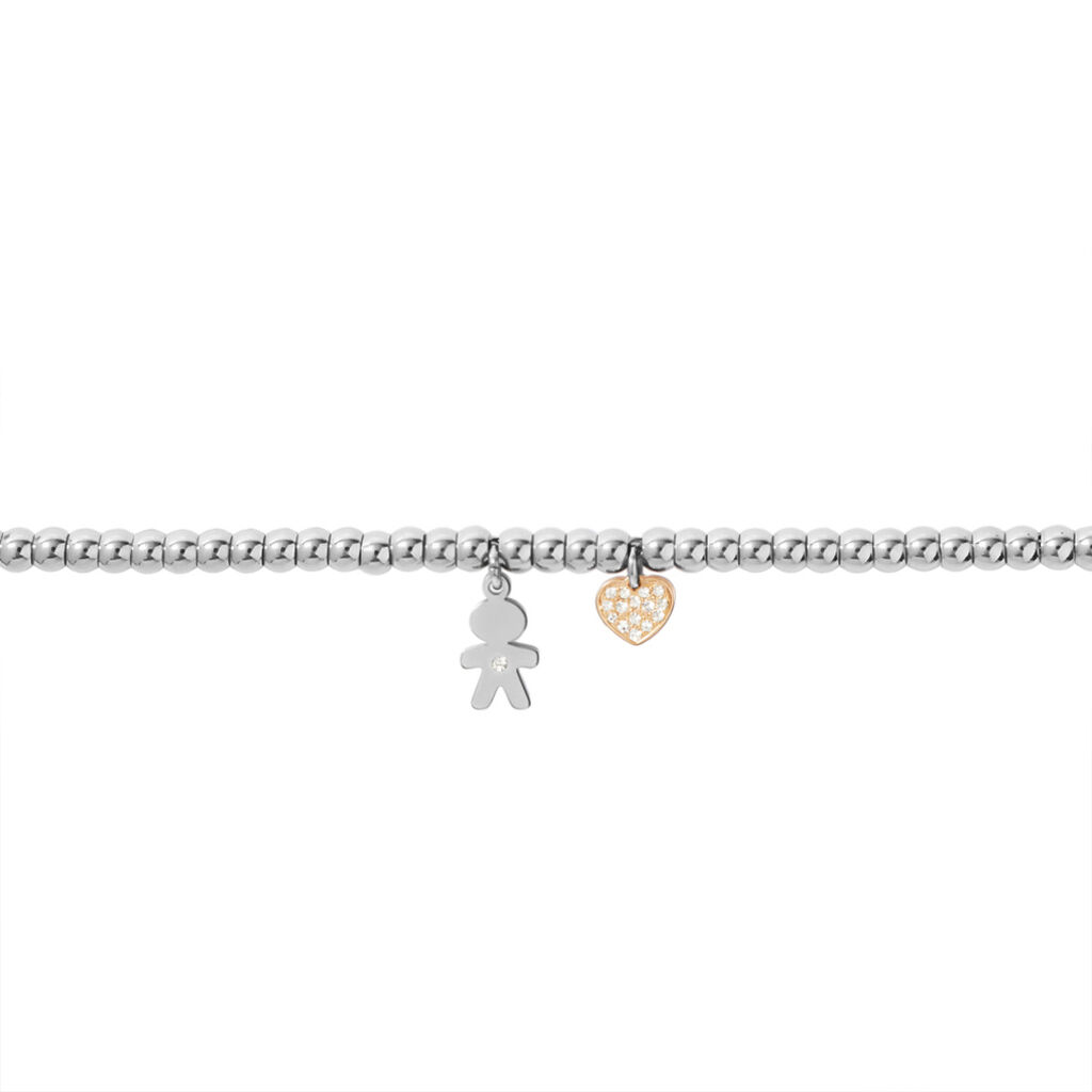 Bracciale Lady Chic Acciaio Bicolore Bianco / Rosa Cubic Zirconia - Bracciali Donna | Stroili