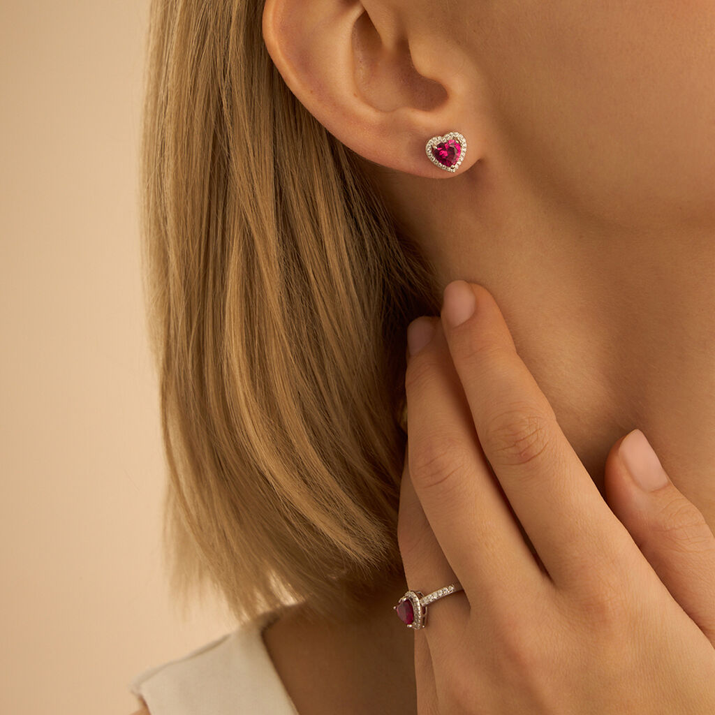 Orecchini Lobo Silver Elegance Argento Rodiato Cubic Zirconia