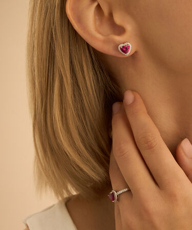 Orecchini Lobo Silver Elegance Argento Rodiato Cubic Zirconia