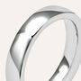Fede Comoda Leggera Squadrata 4 mm Oro Bianco