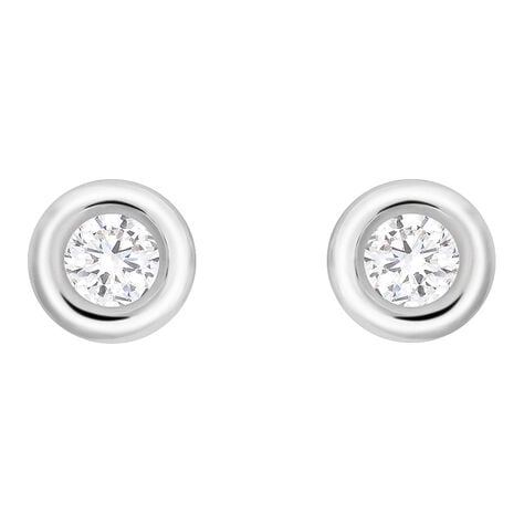 Orecchini Lobo Punto Luce Diamade Oro Bianco Diamante Lab-Grown - Orecchini a Lobo Donna | Stroili