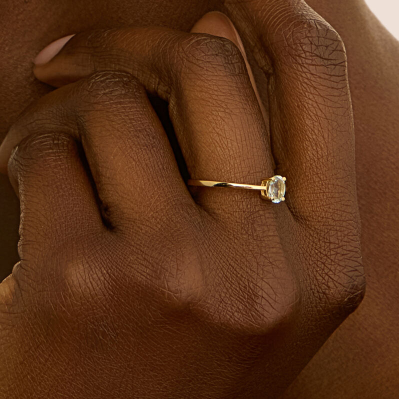 Anello Solitario Amélie Oro Giallo Topazio - Anelli con Pietre Donna | Stroili