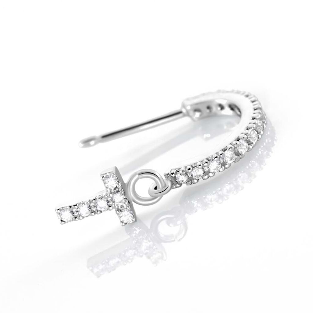Mono Orecchino A Cerchio Silver Moments Argento Rodiato Cubic Zirconia - Mono Orecchino Donna | Stroili