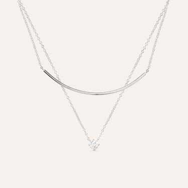 Collana Punto Luce Silver Elegance Argento Rodiato Cubic Zirconia
