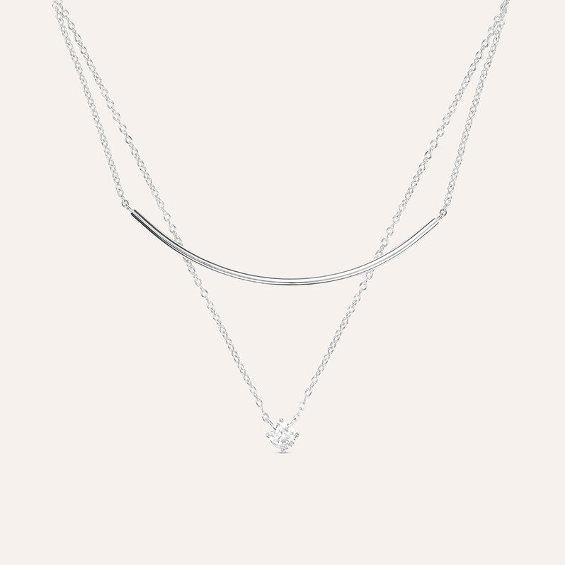 Collana Punto Luce Silver Elegance Argento Rodiato Cubic Zirconia - Collane Punto Luce Donna | Stroili