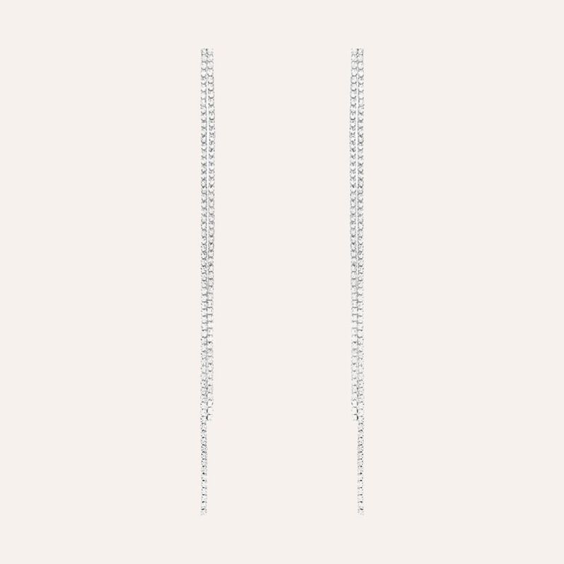 Orecchini Pendenti Tennis Romantic Shine Metallo Cristallo - Orecchini Pendenti Donna | Stroili