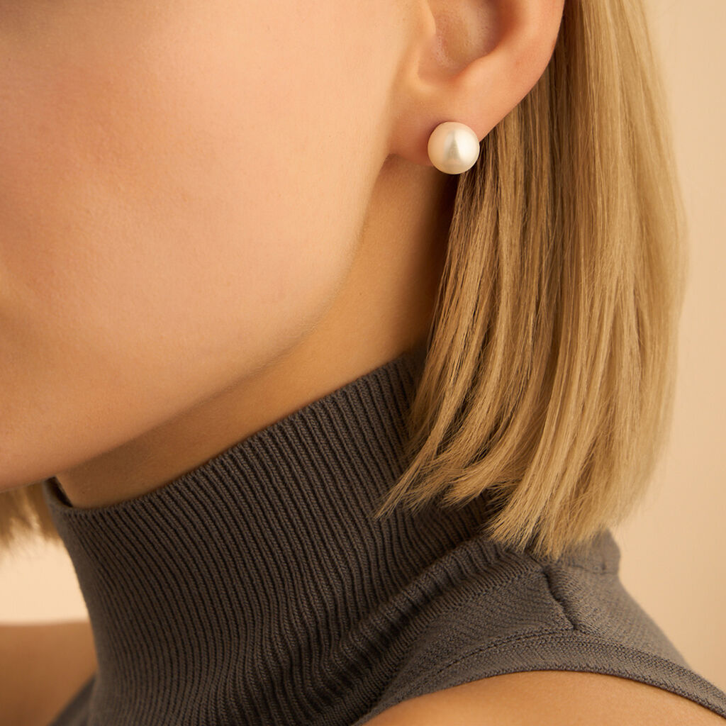 Orecchini Lobo Silver Pearls Argento Rodiato Perla sintentica - Orecchini a Lobo Donna | Stroili