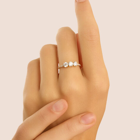 Anello Trilogy Claire Oro Giallo Cubic Zirconia - Anelli con Pietre Donna | Stroili