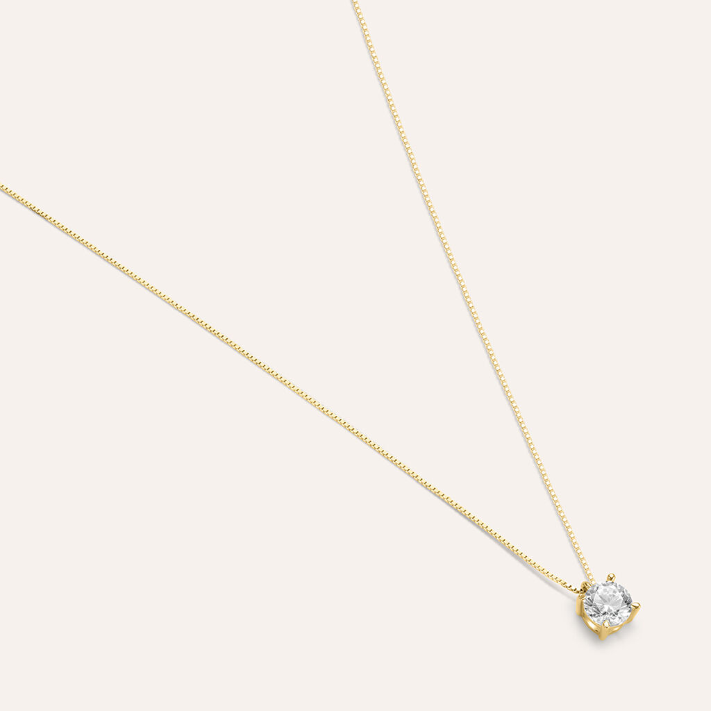 Collana Punto Luce Claire Oro Giallo Cubic Zirconia