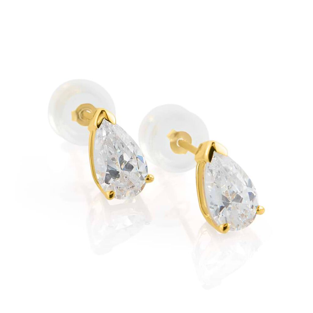 Orecchini Lobo Punto Luce Claire Oro Giallo Cubic Zirconia - Orecchini a Lobo Donna | Stroili