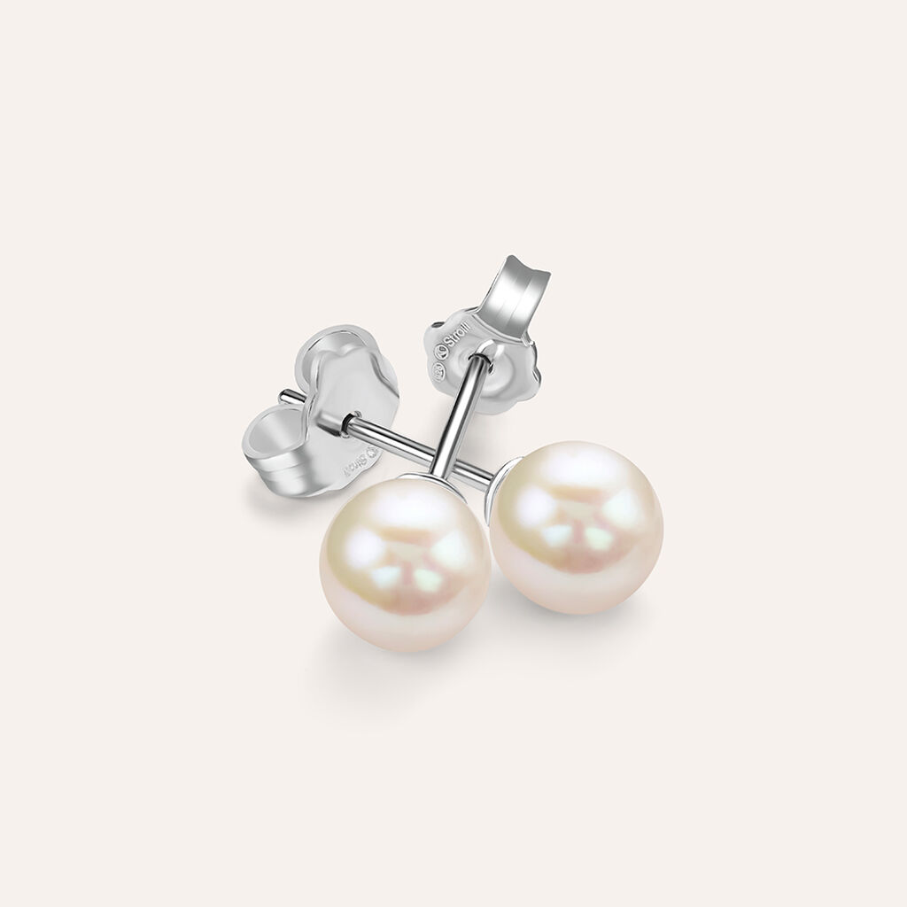 Orecchini Lobo Silver Pearls Argento Rodiato Perla sintentica - Orecchini a Lobo Donna | Stroili