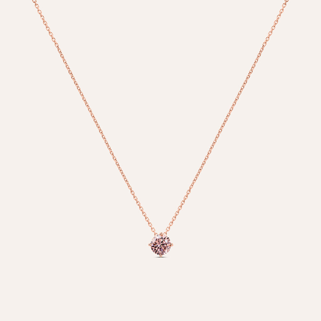 Collana Punto Luce Silver Rainbow Argento Rosato Cubic Zirconia