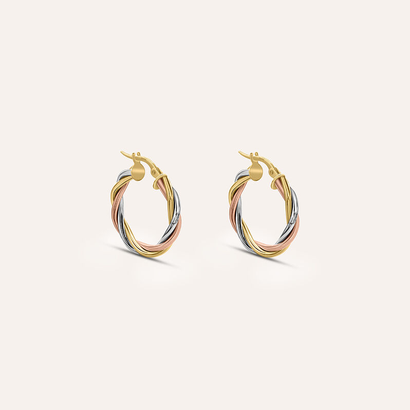 Orecchini A Cerchio Gold Essence Oro Tricolore - Gioielli Donna | Stroili
