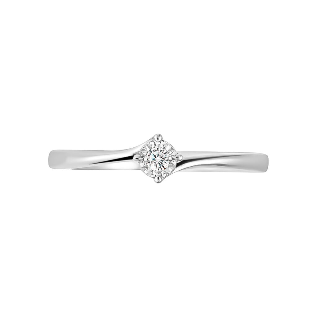 Anello Solitario Valentino Diamotion Oro Bianco Diamante - Anelli con Pietre Donna | Stroili