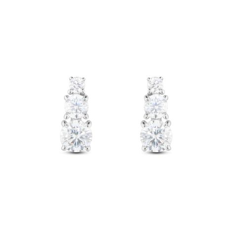 Orecchini Pendenti Trilogy Claire Oro Bianco Cubic Zirconia - Orecchini Pendenti Donna | Stroili