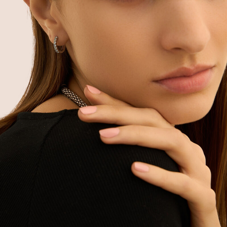 Orecchini A Cerchio Silver Rainbow Argento Rodiato Cubic Zirconia - Orecchini a Cerchio Donna | Stroili