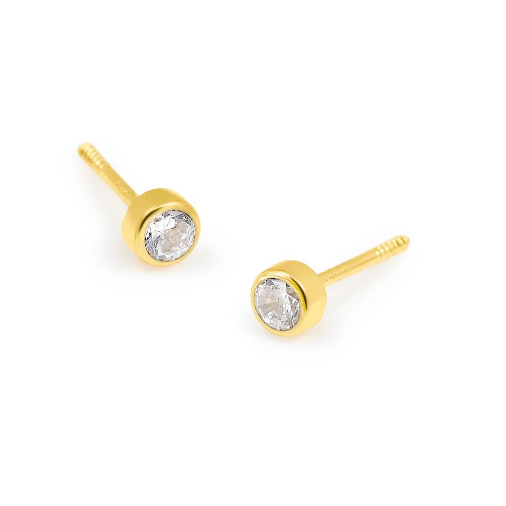 Orecchini Lobo Punto Luce Bon Ton Oro Giallo Cubic Zirconia - Orecchini a Lobo Donna | Stroili