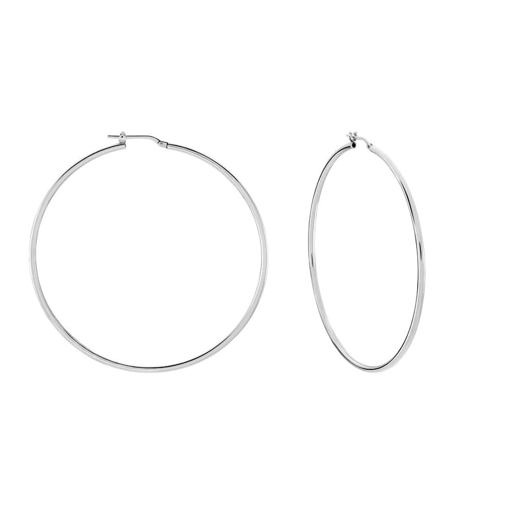 Orecchini A Cerchio Silver Collection Argento Rodiato