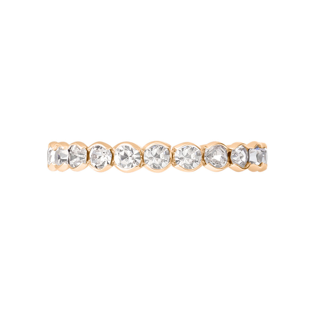 Anello Eternity Romantic Shine Metallo Rosa Cristallo - Anelli Eternity Donna | Stroili